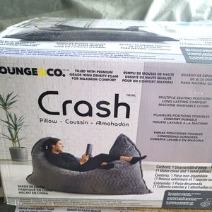 Lounge & Co Gray Crash Pillow 188 cm / 74 in length and 134 cm / 53 in width